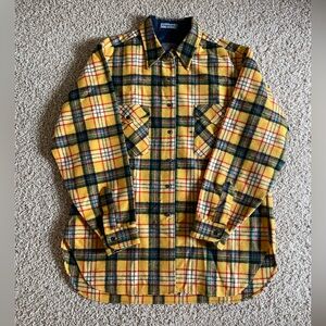 Pendleton Yellow Plaid Flannel Shirt